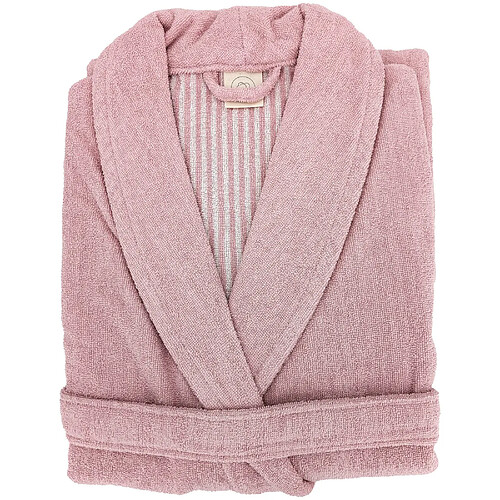 Linnea Peignoir de bain adulte col châle - Rose