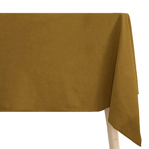 Linnea nappe rectangulaire coton lavé - Marron