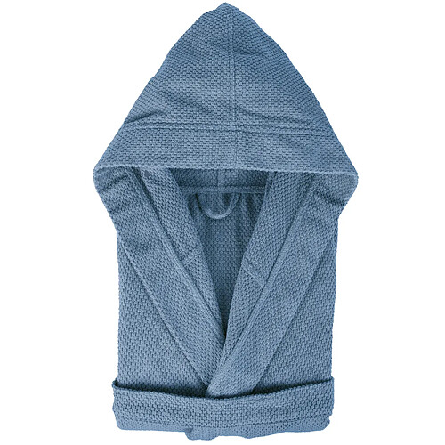 Linnea peignoir de bain à capuche adulte Dune - Bleu