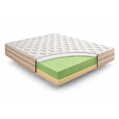 Simpur Matelas 160x200 Bio Thermal Cashmere, mousse multizone 30 cm, 7 zones, accueil moelleux, certifié Oeko-Tex