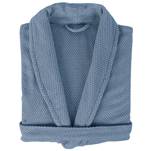 Linnea Peignoir de bain col châle adulte - Bleu