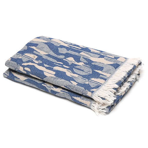 Linnea fouta drap de plage Kalymnos - bleu topaze