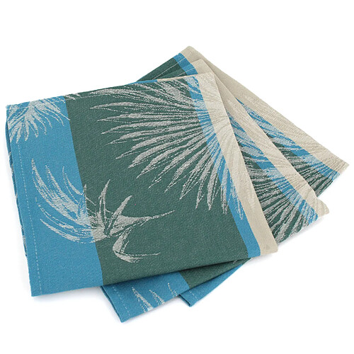 Linnea serviettes de table jacquard palmier