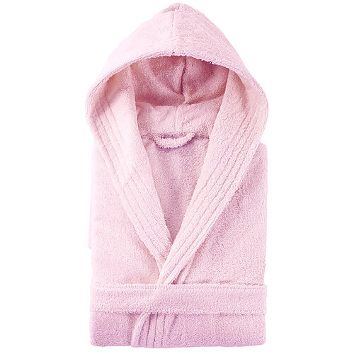 Linnea peignoir de bain à capuche adulte - Rose