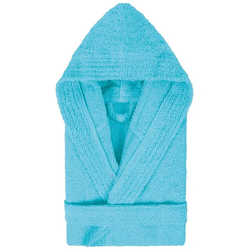 Linnea peignoir à capuche enfant en éponge - Bleu