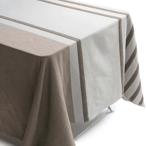 Linnea Nappe rectangulaire en polycoton - Marron