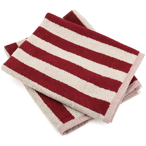 Linnea torchons de cuisine éponge PAT - Rouge (lot de 2)