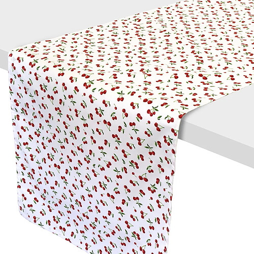 Linnea Chemin de table enduit Cerises