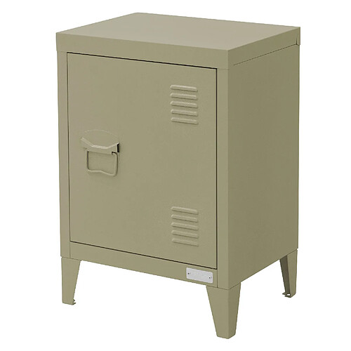 Ecd germany Table de chevet métal - Olive