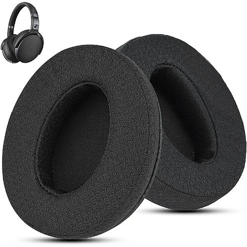 Coussinets de remplacement en toile respirante pour casque Sennheiser HD4.50 BTNC, couleur noir.