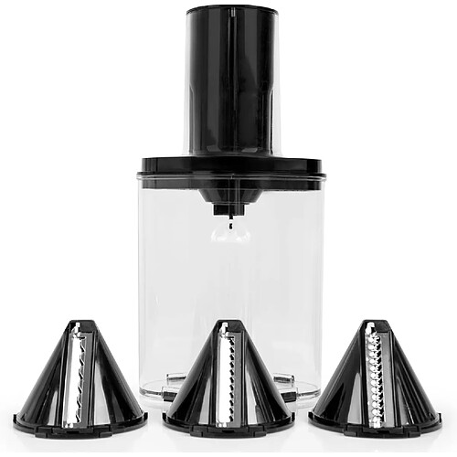 Duronic HBS35 Spiraliseur Coupe légumes compatible avec Mixeur plongeant HB35B ou HB35C de | Découpe les légumes et fruits en spirales épaisses moyennes ou fines | 3 cônes lames disponibles