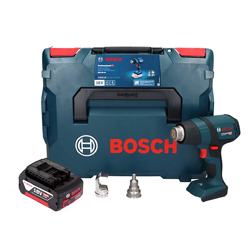 Bosch GHG 18V-50 Professional Pistolet à air chaud sans fil 18 V 300 C / 500 C + 1x batterie 4,0 Ah + L-Boxx - sans chargeur