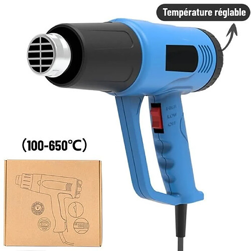 2windeal® Pistolet thermique 2000W Décapeur à air chaud outil réparation DIY
