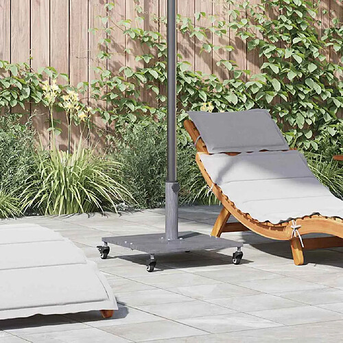 vidaXL Pied de parasol Aspect Bois Gris Foncé 45 x 45 x 31,5 cm