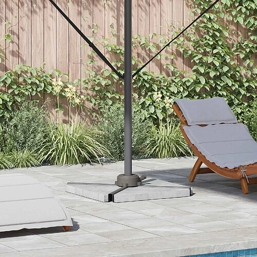 vidaXL Pied de parasol Argent 23 x 14 x 6 cm
