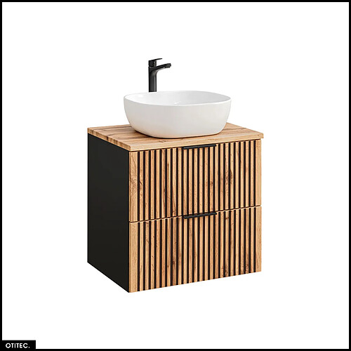 Otitec Meuble vasque suspendu - Chêne