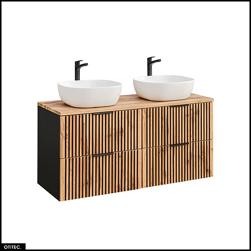 Otitec Meuble vasque double - Chêne