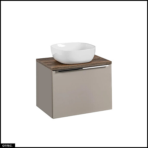 Otitec Meuble vasque suspendu - Taupe