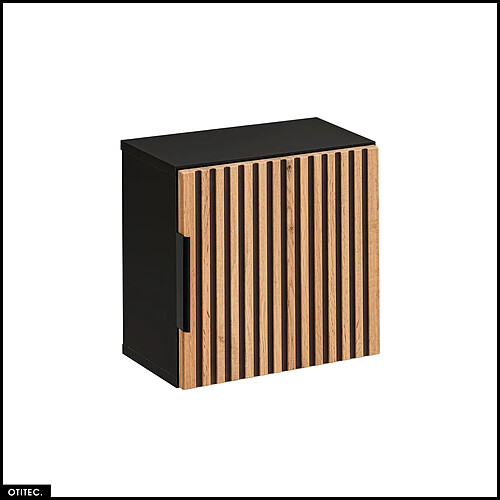 OTITEC Cube de rangement - 35 x 35 cm - 1 porte - Chêne - WOTANIA