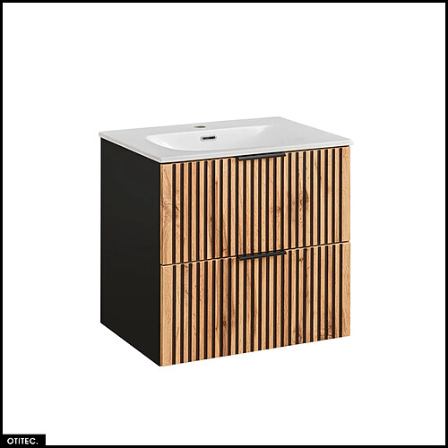 Otitec Meuble vasque suspendu - Chêne