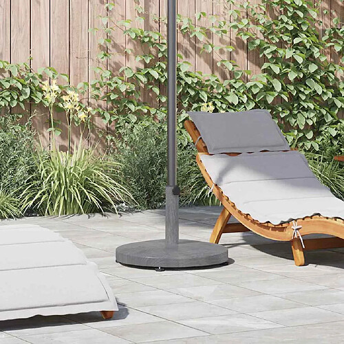 vidaXL Pied de parasol Aspect Bois Gris Foncé 48 x 48 x 32 cm