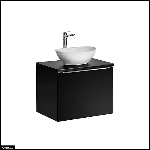 Otitec Meuble vasque suspendu - noir mat