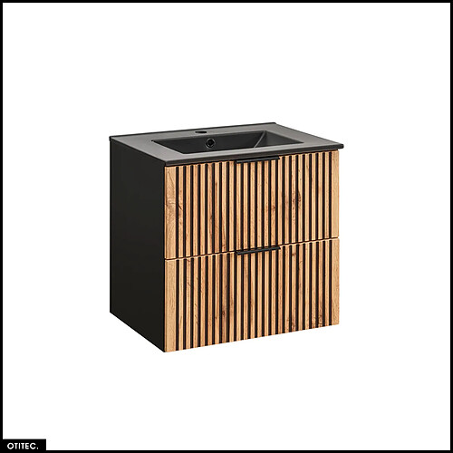 Otitec Meuble vasque suspendu - Chêne
