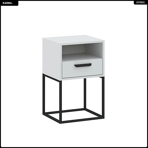 Otitec Table de chevet tiroir - Blanc