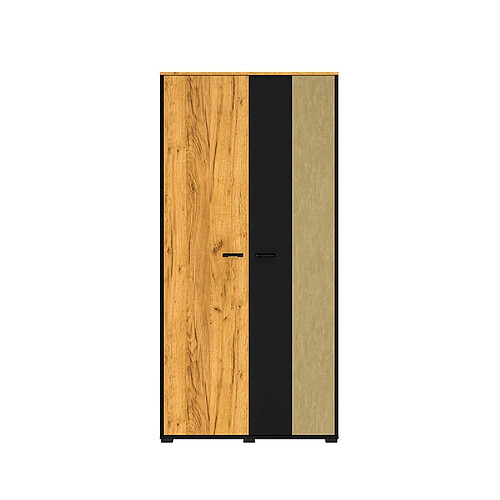 Otitec Armoire penderie 3 portes - Chêne