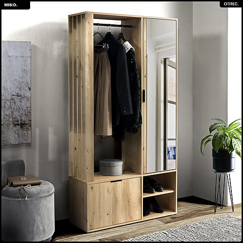 Otitec Meuble d'entrée à chaussures - Chêne