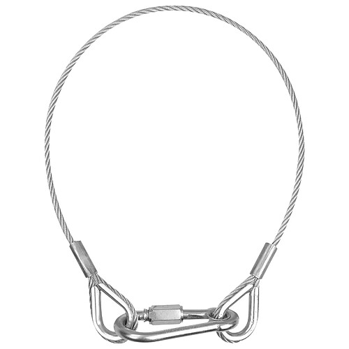Safety cable 6 mm - BGV-C1 - 100 cm Argent Showgear