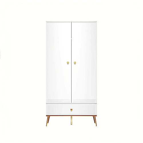 Otitec Armoire penderie 2 portes - Blanc