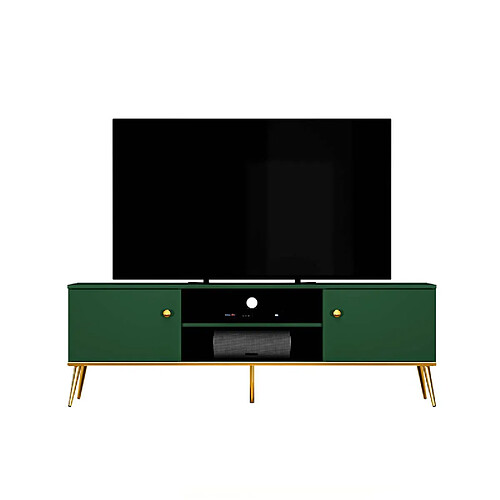 Otitec Meuble TV en bois - Vert