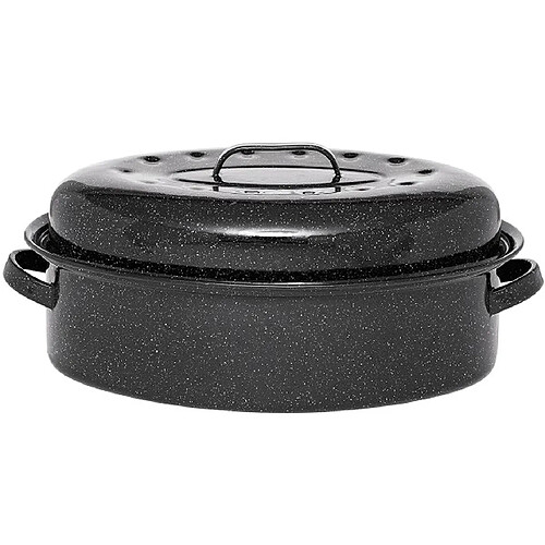 Cocotte ovale en acier carbon 46x31cm - 0509 - Roaster Graniteware - WARMCOOK