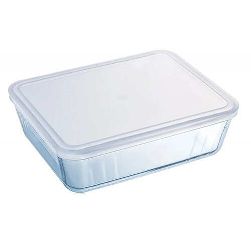 Plat rectangulaire 2.6l verre + couvercle plastique - 243P000/5046 - PYREX