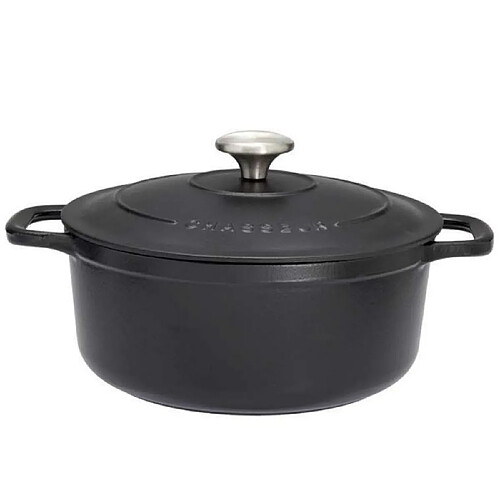 Cocotte ronde en fonte émaillée 18cm noire sublime - PUC471801 - CHASSEUR