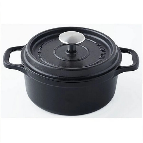 Cocotte ronde en fonte émaillée 20cm noir - 402201 - INVICTA