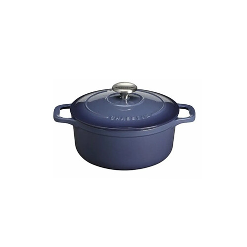 Cocotte ronde en fonte 28cm bleu - PUC472897 - CHASSEUR