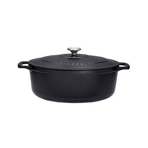 Cocotte ovale en fonte émaillée 29cm noir - PUC472901 - CHASSEUR