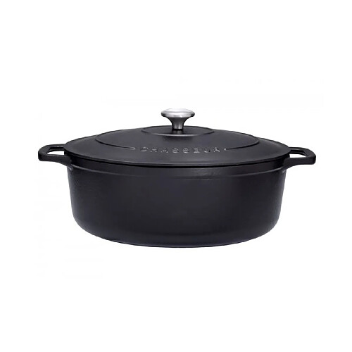 Cocotte ovale en fonte émaillée 33cm noire sublime - PUC473301 - CHASSEUR