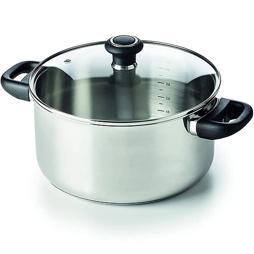 Beka faitout inox 18/10 avec couvercle - 24 cm