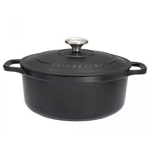 Cocotte ronde fonte émaillée 20cm noir - PUC472001 - CHASSEUR