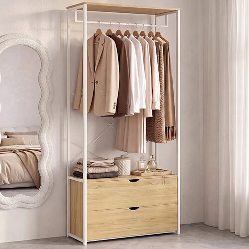 Idmarket DRESSING DETROIT BLANC ET BOIS