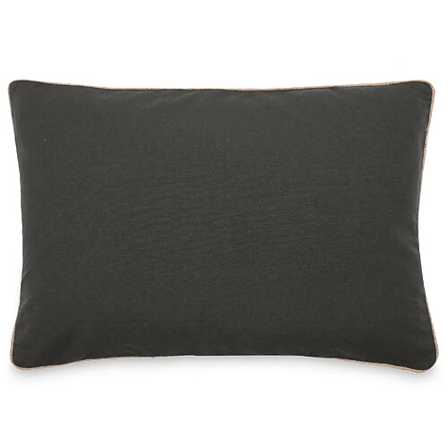 Linnea Housse de coussin coton fil teint 40x60 cm HONO DÉCO noir caviar