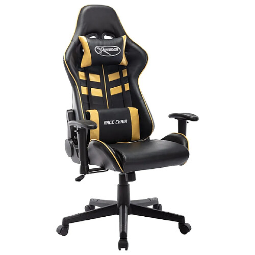 Decoshop26 Siège gamer - Noir et or