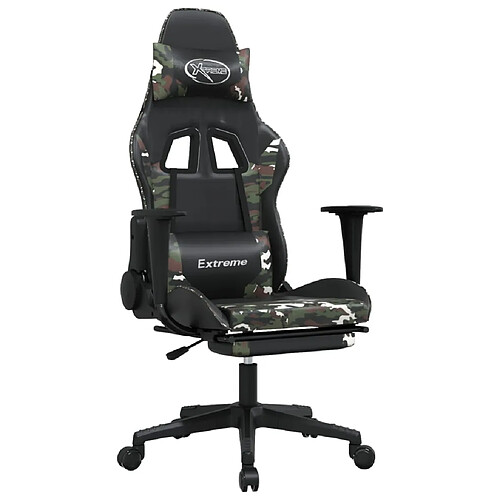 Decoshop26 siège gamer - Noir camouflage