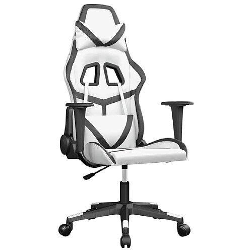 Decoshop26 Siège gamer - Blanc