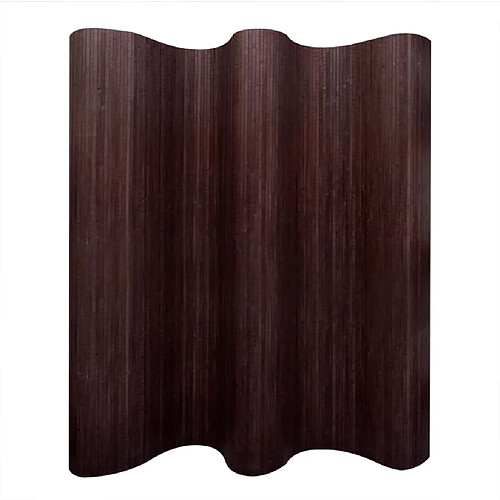 Decoshop26 Paravent séparateur de pièce cloison bambou 250 x 165 cm marron foncé DEC031138