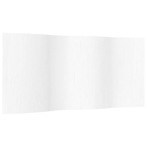 Decoshop26 Paravent séparateur de pièce cloison 165 x 400 cm bambou blanc DEC031140