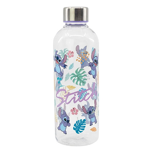 Disney Bouteille d'Eau 850 ml Stitch avec Motifs Tropicaux Multicolore